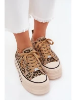 Dámské Tenisky Na Masivní Platformě Leopard Marinae