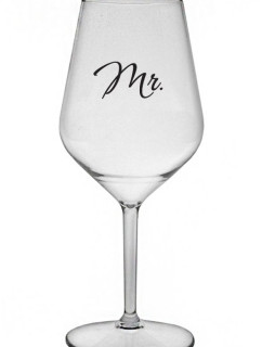 MR. - čirá nerozbitná sklenice na víno 470 ml