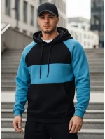 Pánská základní mikina s kapucí s černými a námořnickými pruhy FashionStreet BX5899 Pánská základní mikina s kapucí s černými a námořnickými pruhy FashionStreet BX5899