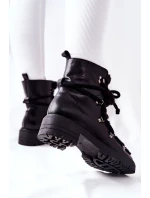 Kožené boty Trapper Tied Lewski Světle černé 3116