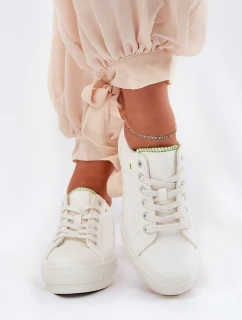 Dámské Tenisky Na Platformě Z Eko Kůže Big Star RR274A295 Bílé