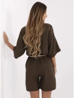 Šortky MI SN 6620.72P tmavě hnědé