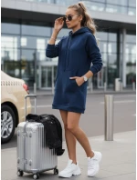 Dámská dlouhá oversize mikina TIMMY tmavě modrá FashionStreet EY1930