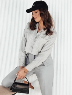 Dámská pruhovaná košile GIRSA šedá FashionStreet DY0402