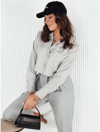 Dámská pruhovaná košile GIRSA šedá FashionStreet DY0402