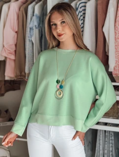 Dámská máslová mikina oversize s přívěskem NUBISS mint FashionStreet RY2801