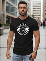 Pánské tričko s potiskem motýlů černé FashionStreet NX5088R