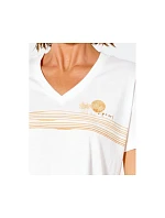 RIP CURL Sunset Tričko s výstřihem do V - bílé