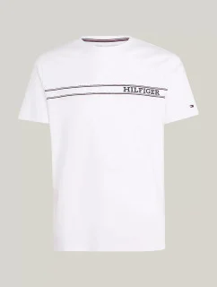 Pánské tričko UM0UM03196 YBR bílé - Tommy Hilfiger