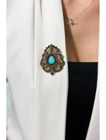 Brož XZ459-109 zlato + modrá