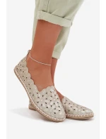 Dámské nazouvací baleríny s květinami zlaté Vennice Dámské nazouvací baleríny s květinami zlaté Vennice