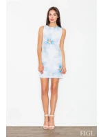 Dámské šaty M498 modro bílé - Figl Dámské šaty M498 modro bílé - Figl