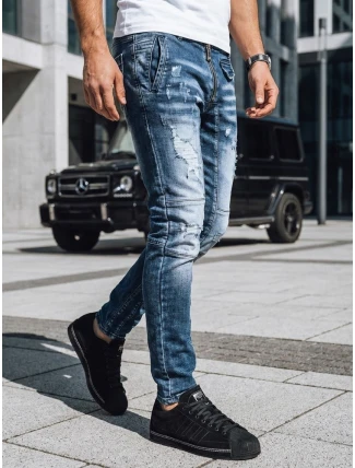 Pánské tmavě modré džínové kalhoty FashionStreet UX3828