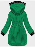 Tenká zelená dámská bunda s ozdobnou lemovkou (B8141-82) Tenká zelená dámská bunda s ozdobnou lemovkou (B8141-82)