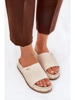 Dámské žabky na platformě Big Star NN274A746 Beige