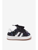 Dětské sportovní tenisky se srdíčky černé Mirelle