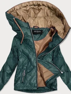 Lehká zelená dámská bunda s kapucí (BH2004)