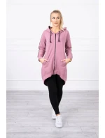 Mikina se zipem na zádech tmavě růžová Mikina se zipem na zádech tmavě růžová