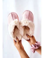 Dámské Pantofle s Kožešinou Růžové Pinky