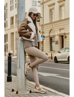 Zateplené dámské kožené sneakersy Big Star OO274A317 HI-POLY SYSTEM Béžové Zateplené dámské kožené sneakersy Big Star OO274A317 HI-POLY SYSTEM Béžové