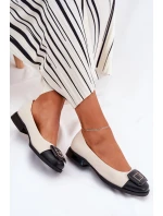 Kožené Baleríny S Dekorací D&A MK51-059 Béžové Kožené Baleríny S Dekorací D&A MK51-059 Béžové