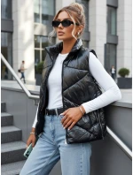 Dámská prošívaná vesta se stojáčkem černá FashionStreet TY3477