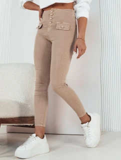 Dámské džínové kalhoty SKULL light beige FashionStreet UY1723