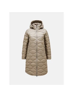 Dámský kabát PEAK PERFORMANCE Helium Down Coat Women, barva béžová