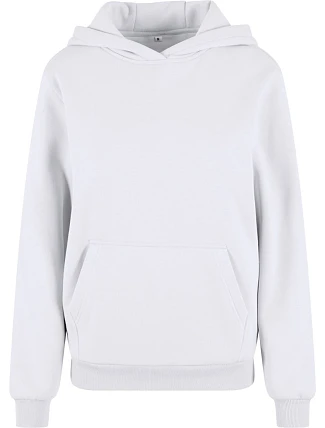 Build your Brand BY 289 Dámská oversize mikina s kapucí "Fluffy" 56.0289 white