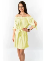 Žlutá dámská tunika ve španělském stylu s páskem (279ART)