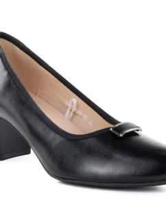 Černé lodičky na jehlovém podpatku Vinceza 58622