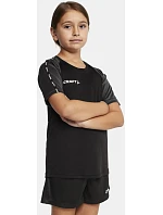 Craft Teamwear Squad Go Contrast Jersey Jr Dětské kontrastní sportovní tričko 82.2727 bright red/express Craft Teamwear Squad Go Contrast Jersey Jr Dětské kontrastní sportovní tričko 82.2727 bright red/express