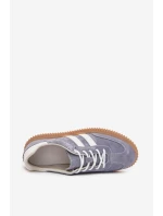 Semišové dámské sneakersy na platformě modré Marisae Semišové dámské sneakersy na platformě modré Marisae