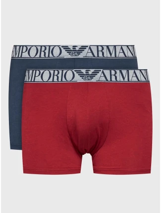 Pánské boxerky 2PACK 111769 3F720 15876 tm. modro-vínové - Emporio Armani Pánské boxerky 2PACK 111769 3F720 15876 tm. modro-vínové - Emporio Armani