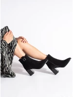 Luxusní černé kotníčkové boty dámské na plochém podpatku Luxusní černé kotníčkové boty dámské na plochém podpatku