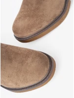 Designové hnědé  kotníčkové boty dámské Obcas