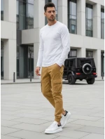 Béžové pánské bojové kalhoty FashionStreet UX4177