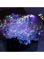 Světelné závěsy na vánoční stromek 120x120 CM 232LED MULTIKOLOR sněhové vločky