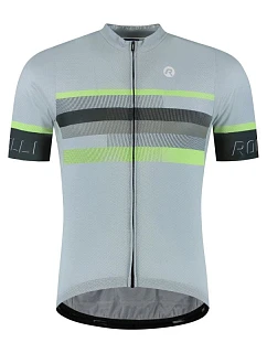 Tričko Rogelli HERO II, šedé s limetkovými prvky, velikost 5XL