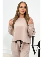 Set 2dílná mikina + kalhoty béžový