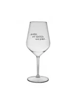 PROTOŽE BÝT DENTISTA NENÍ PRDEL - čirá nerozbitná sklenice na víno 470 ml PROTOŽE BÝT DENTISTA NENÍ PRDEL - čirá nerozbitná sklenice na víno 470 ml