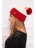 Čepice Paris fleece K212 ecru+bordeaux