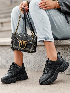 Dámské Sportovní Boty Sneakersy Masivní Černé Toderus