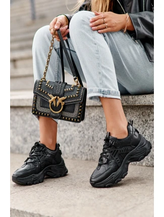 Dámské Sportovní Boty Sneakersy Masivní Černé Toderus