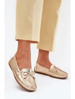 Dámské eko kůže mokasíny zlaté Si Passione