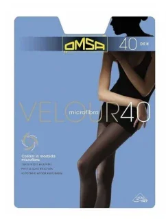 Omsa Velurové punčochové kalhoty 40 den 5-XL