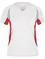 Daiber JN 390 Dámské běžecké tričko s výstřihem do V 02.0390 white/red