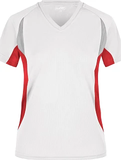 Daiber JN 390 Dámské běžecké tričko s výstřihem do V 02.0390 white/red