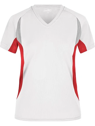 Daiber JN 390 Dámské běžecké tričko s výstřihem do V 02.0390 white/red