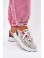 Dámské Sportovní Boty Se Síťovinou A Hroty Šedé Ogalda